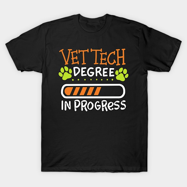 Vet Tech Degree In Progress Student Gifts T-Shirt by Cartba